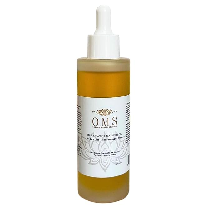 OMS Pre-Shampoo Hair Treatment Oil for Growth & Loss Prevention, Scalp Nourishing, Heat Protection, Anti-Frizz 3oz