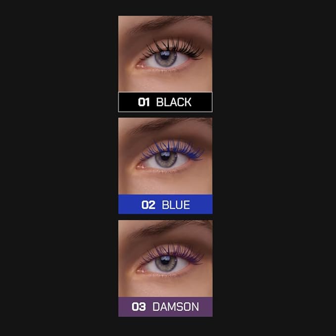 RADIANT PROFESSIONAL Lengthening Volumizing Mascara – Smudge Proof Mascara for Volume and Length – Long-Lasting, Dramatic False Lash Effect – 8ml (03 DAMSON)