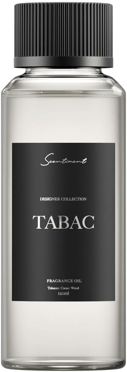 Scentiment - Tabac Designer Collection Diffuser Oils | Aromatherapy Home Fragrance | Luxurious Scent with Notes of Tobacco, Cacao, Wood, 120ml