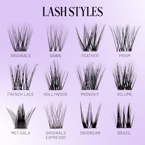 Lilac St - Volume Dramatic Faux Eyelash Clusters (10mm) - Dense & Distinctive Look - DIY Lash Extension Wisps - Lightweight & Lifelike - Lasts 10 Days - Korean Silk - Cruelty Free, Vegan - 10 Lashes