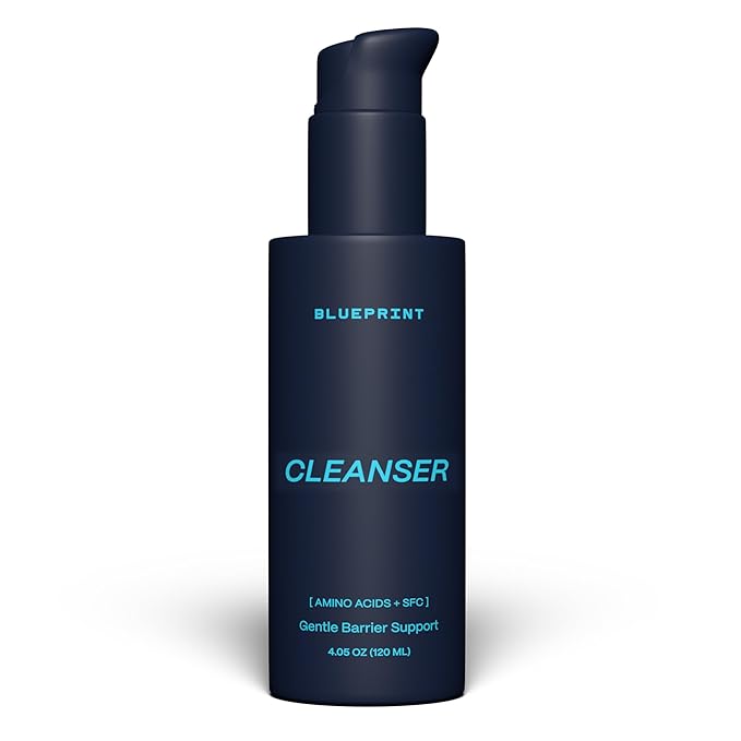 Blueprint Bryan Johnson Gentle Facial Cleanser with SFC & Hyaluronic Acid – Age-Defying Gel Cleanser for Firm, Balanced & Hydrated Skin – Vegan • Fragrance-Free