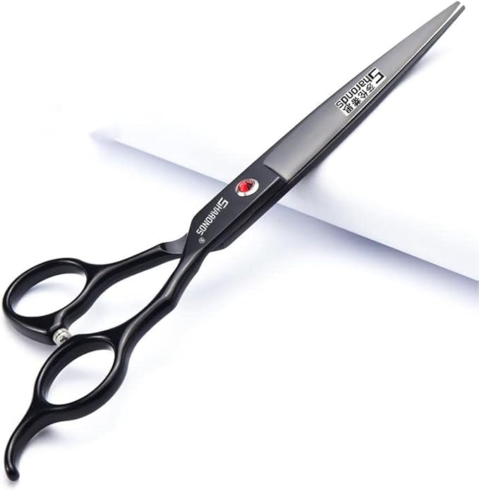 SHARONDS 6/7 Inch Professional 440C Hair Cutting Scissor Salon Hairdressing Thinning Shears Perfect for Barber and Home Use (7 in cut)