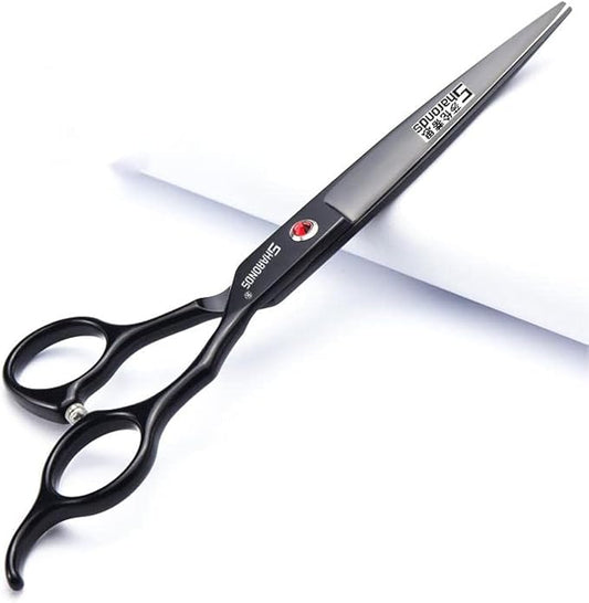 SHARONDS 6/7 Inch Professional 440C Hair Cutting Scissor Salon Hairdressing Thinning Shears Perfect for Barber and Home Use (7 in cut)