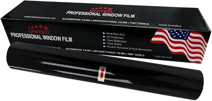 United Ceramic Pro Window Tint Car 24In x100Ft 2Ply Nano Ceramic IR-95 with 5% VLT - Outstanding Clarity & Views Window Tint for Car Home Blocks UV/IR Rays, Adhesive Film W/Lifetime Color Stability