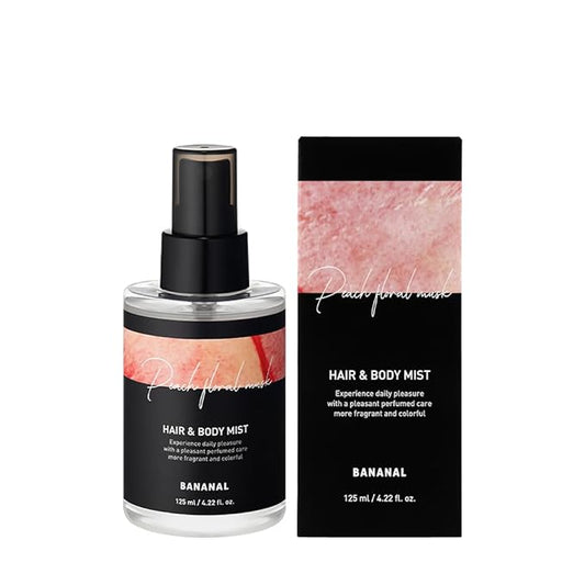 Korean Hair & Body Mist – Botanical Waters & 17 Amino Acids – Sulfate, Paraben & Silicone-Free – Peach Floral Musk, 125ml / 4.22 fl oz