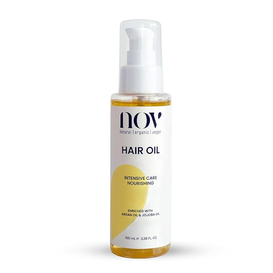 NOV Intensive Care Nourishing Hair Oil - Organic Olive and Argan Hair Growth Oil - Revitalize and Hydrate - Reduce Breakage and Split Ends - 3.38 oz