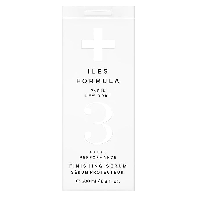 ILES FORMULA Weightless Styling Cream & Finishing Serum with Heat Protection, Non-Greasy Hair Repair Treatment for Damaged Hair, Anti-Frizz Blow Dry Product with Silk Extract & Macroloba Seed (200mL)