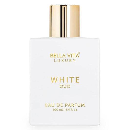BellaVita Luxury White OUD Unisex Perfume 100Ml | Premium Arabic Men and Women Perfumes | Notes of Artemisia, Musk, Oud Vetiver and Freesias | Exquisite Unisex Arabian Perfume for Women & Men