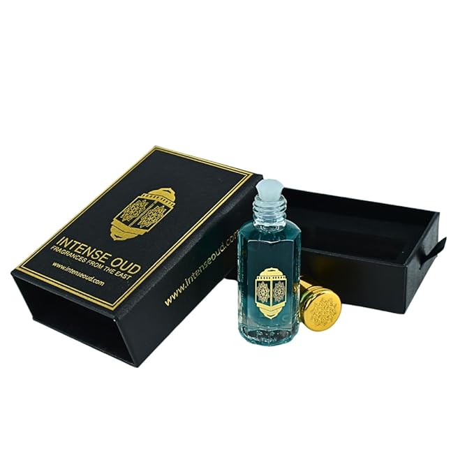 INTENSE OUD Simple Aura Sauv Arabian Perfume Oil for Men, Long Lasting Alcohol-Free Concentrated Fragrance, 12ml (0.40 oz) in Black Gift Box, Bergamot & Vanilla Notes