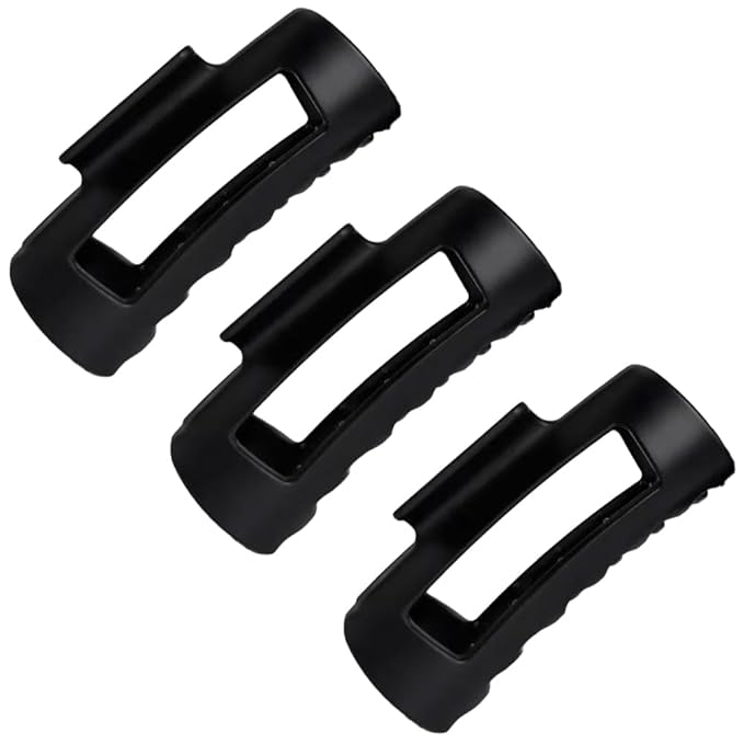 Silicone Hair Clips, Cloud Hair Pins for Women, 3.9 inch Soft Hair Claw Clip for Thick/Fine/Thin/Curly Hairstyle, Black 3 Pack