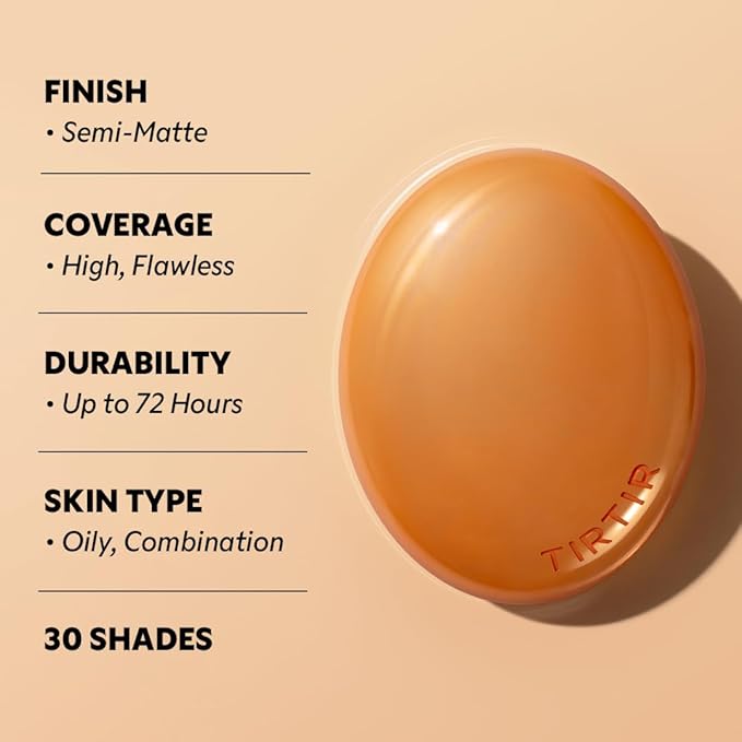[*Mini Size*] TIRTIR Mask Fit Ai Filter Cushion Foundation | AI-Like Semi-Matte Finish - Up to 72-Hour Medium to Full Coverage Korean BB Cushion Make up Beauty, #21N Ivory, 0.15 Fl Oz