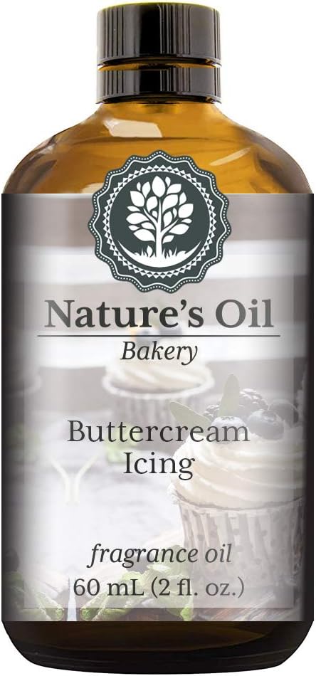 Buttercream Icing Fragrance Oil (60ml) for Diffusers, Soap Making, Candles, Lotion, Home Scents, Linen Spray, Bath Bombs, Slime