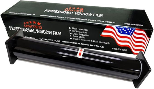 United Window Tint 36" in 100'Ft Nano Carbon Film 2Ply Charcoal 5% VLT - Clear PET Privacy Window Tint for Car, Home, Blocks UV/IR Rays, Reduce Heat & Glare- Adhesive Film-Lifetime Color Stability