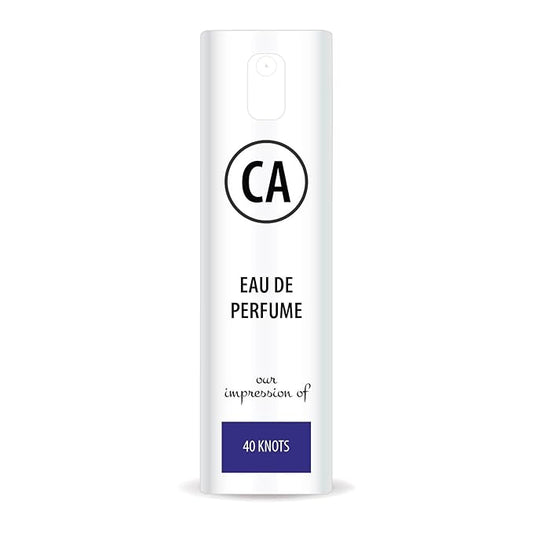 CA Perfume Impression of 40 Knots Unisex Eau De Parfum Aromatic Aquatic Scent Long Lasting Unisex Fragrance Travel Size TSA Ready for Day and Night Wear 0.33 Fl Oz 10ml