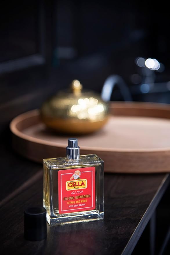 Cella Milano Aftershave Spray Cologne Citrus & Wood – Refreshing Italian After Shave with Long-Lasting Fragrance – Invigorating Natural Scent – Post Shave Splash for Men – 100ml Glass Bottle