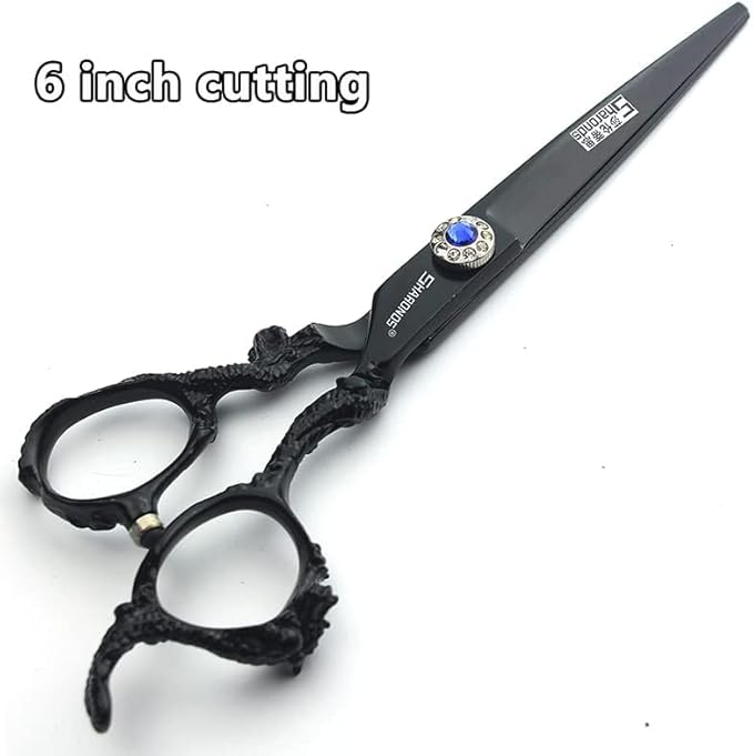 Hairdresser Professional 6-7-8-9 Inch High-End JP440c Hairdresser Scissors Suit Hairstyle Hairstyle Tools Hair Scissors Set (Scissors Set) (6-Inch 3PC-C)