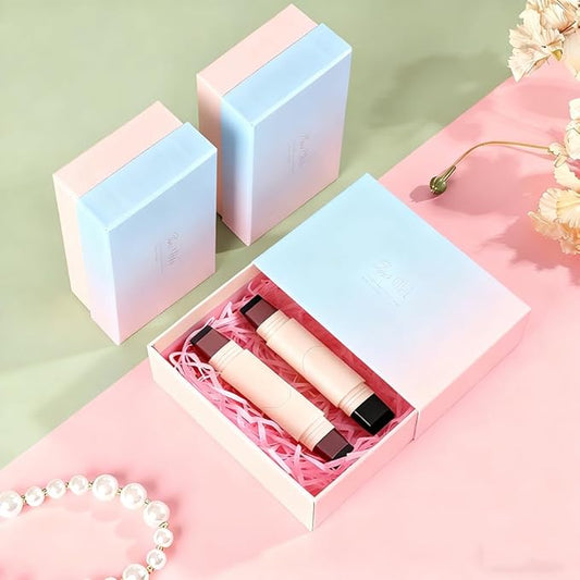 Two-piece Rotary Eyeliner Stamp Set - Quick Shaping Tool, Marks Left and Right Eyes, Smudge-Proof and Long-Lasting, Suitable for Beginners and Makeup Artists (Black & Brown& Gift box)