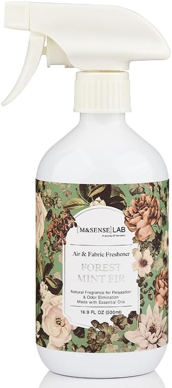 ‌M&SENSE Air & Fabric & Pet Odor Eliminator Spray - 16.9oz Large Size Natural Safe Air Freshener Forest Mint Fir Scented Deodorizer for Home Eliminates Smoke & Musty Smells, Ideal for Study Workspace