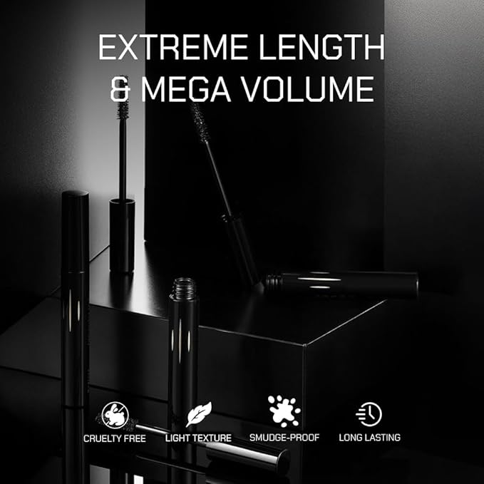 RADIANT PROFESSIONAL Lengthening Volumizing Mascara – Smudge Proof Mascara for Volume and Length – Long-Lasting, Dramatic False Lash Effect – 8ml (03 DAMSON)