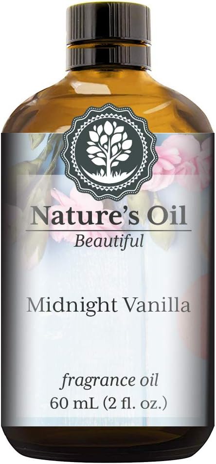 Midnight Vanilla Fragrance Oil (60ml) for Perfume, Diffusers, Soap Making, Candles, Lotion, Home Scents, Linen Spray, Bath Bombs, Slime
