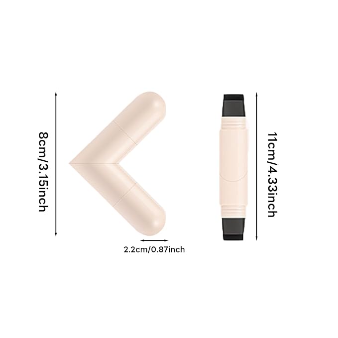 Two-piece Rotary Eyeliner Stamp Set - Quick Shaping Tool, Marks Left and Right Eyes, Smudge-Proof and Long-Lasting, Suitable for Beginners and Makeup Artists (Black & Brown& Gift box)