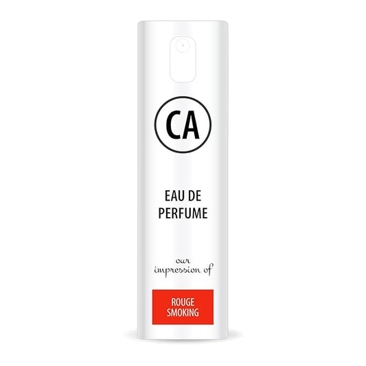 CA Perfume Impression of Rouge Smoking Unisex Eau De Parfum Amber Scent Long Lasting Unisex Fragrance Travel Size TSA Ready for Day and Night Wear 0.33 Fl Oz 10ml
