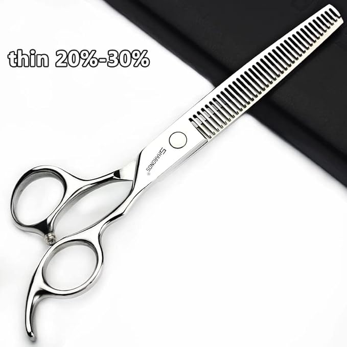 SHARONDS 6.5 Inch Stainless Steel Professional Barber Scissors Hair Thinning Scissors Hairdresser or Home Hairdresser Variant/Hybrid Scissors (6.5 inch-5pc)