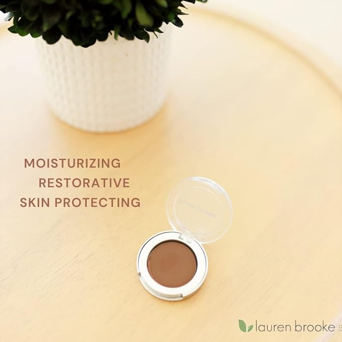 Lauren Brooke Cosmetiques Cream Eyeshadow | Natural Organic Eye Makeup, Richly Pigmented Creme Eyeshadow For Women (Dark Cocoa (Matte))