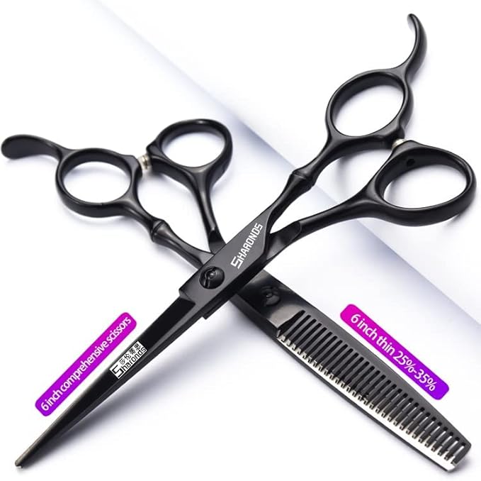 6/7 Inch Hairdressing Scissors Set Barber Shop Hair Scissors Styling Tools (6-inch 3pc)
