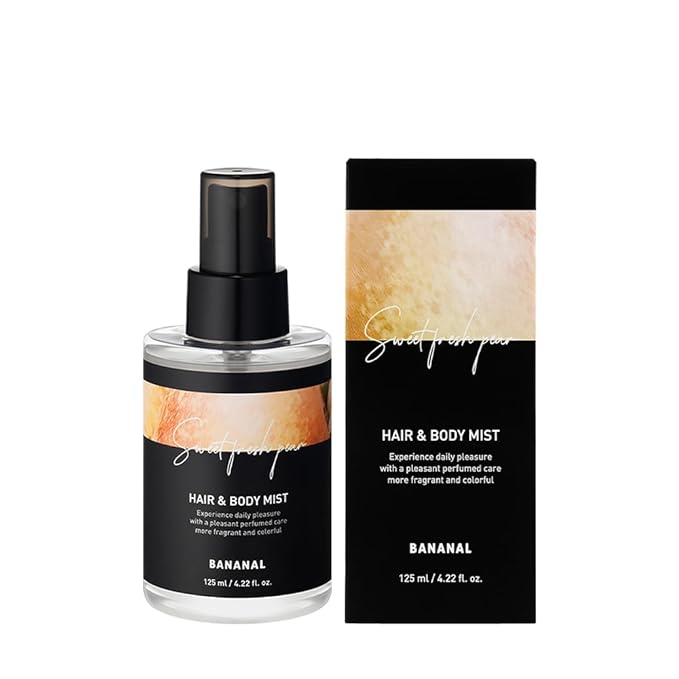 Perfumed Hair Mist for Women – Castor Oil for Shine & Long-Lasting Scent, Clean Hair Perfume & Body Mist – Botanical Waters & 17 Amino Acids, Sulfate, Paraben, Silicone-Free – Sweet Fresh Pear, 125ml