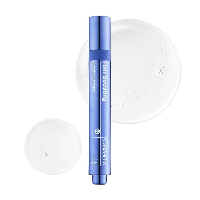 Celladix Hair Boosting Scalp Serum – Hair Growth Roll-on Tonic with Rosemary, Biotin, Spicules Hyaluronic Acid & Panthenol – For Women & Men – Supports Healthy Scalp & Fuller Hair 0.5 fl oz