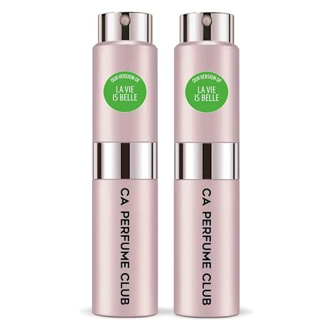 CA Perfume Impression of La Vie Belle for Women Floral Fruity Gourmand Scent Long Lasting Perfumes for Women Eau De Parfum Travel Size Refillable Atomizer Spray 0.27 Fl Oz 8ml