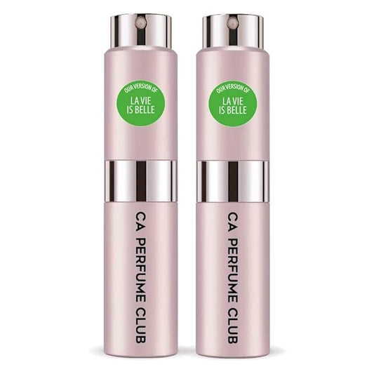 CA Perfume Impression of La Vie Belle for Women Floral Fruity Gourmand Scent Long Lasting Perfumes for Women Eau De Parfum Travel Size Refillable Atomizer Spray 0.27 Fl Oz 8ml