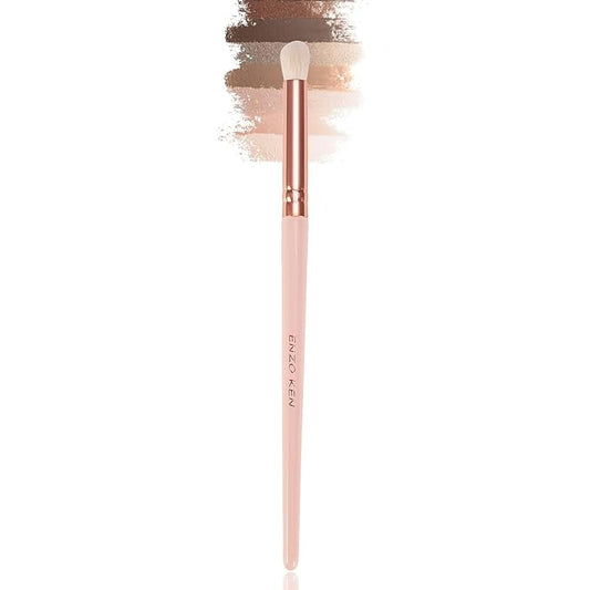 Natural Goat Hair Eyeshadow Brush, ENZO KEN Small Blending Eye Shadow Brush, Eye Shadow Blending Brush, Eye Blending Brush, Nose Contour Brush, Single Natural Hair Makeup Brush, Eye Brush. Pink, E404M