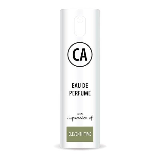 CA Perfume Impression of Eleventh Time Unisex Eau De Parfum Woody Aromatic Scent Long Lasting Unisex Fragrance Travel Size TSA Ready for Day and Night Wear 0.33 Fl Oz 10ml