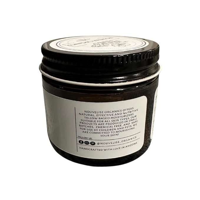 Pure - Whipped Tallow Moisturizer - Unscented - 100% Grass-Fed Tallow & Organic Jojoba, Chemical-Free, Non-Comedogenic, For Dry, Sensitive & Eczema-Prone Skin - Children & Pets - 1.7oz