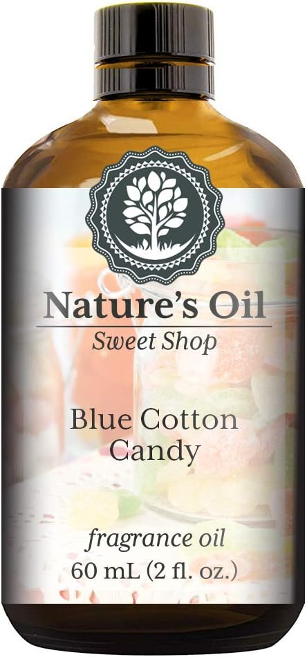 Blue Cotton Candy Fragrance Oil (60ml) for Diffusers, Soap Making, Candles, Lotion, Home Scents, Linen Spray, Bath Bombs, Slime