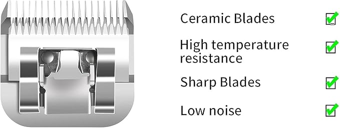 Professional Detachable Replacement Ceramic Blades set,compatible with oster Classic 76/Star-Teq/Power-Teq andi A*dis AGC,BDC,BGC,MBG Series Clippers (5 pcs)