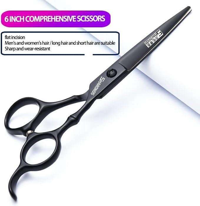 6/7 Inch Hairdressing Scissors Set Barber Shop Hair Scissors Styling Tools (6-inch 3pc)