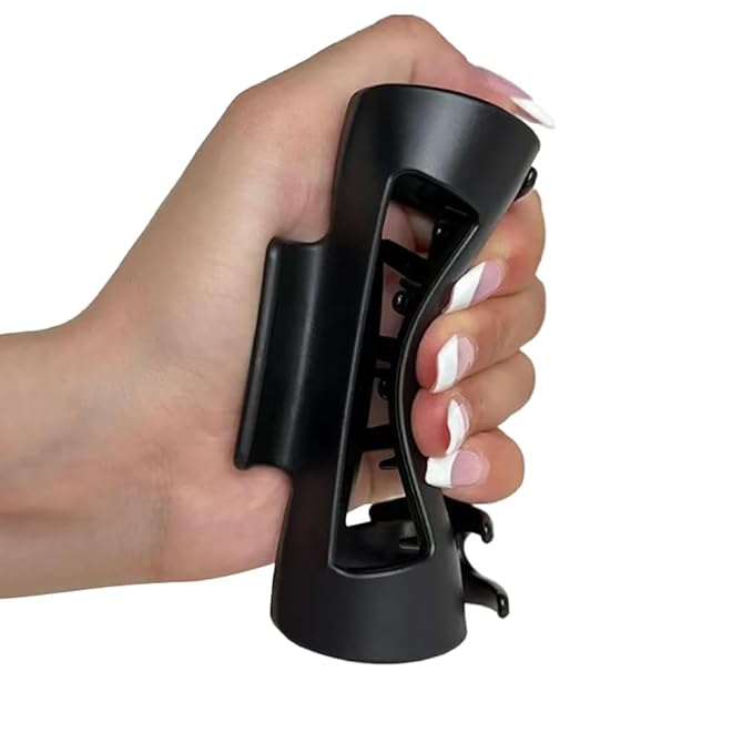 Silicone Hair Clips, Cloud Hair Pins for Women, 3.9 inch Soft Hair Claw Clip for Thick/Fine/Thin/Curly Hairstyle, Black 3 Pack