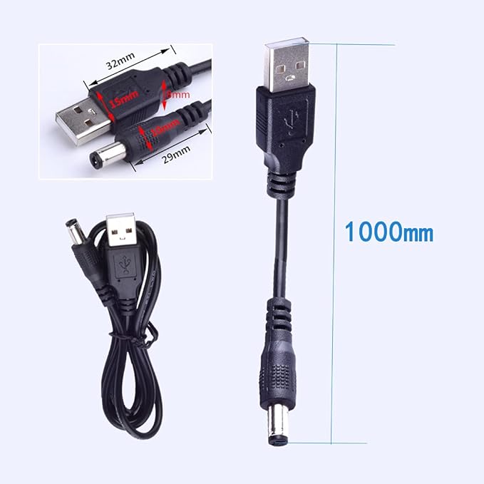 Power Cord 5V Replacement Charger USB adapter is suitable for a variety of electric hairdressers, shavers, purifiers, table lamps and others 5521 adapter hq8505 A00390 charging line