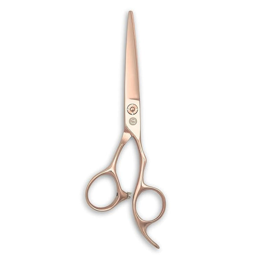 Saki Shears 5.5" Natsukashii Rose Gold Hair Cutting Scissors - Titanium Gold Polished Finish - Sharp Cutting Blades Crafted From Japanese Steel