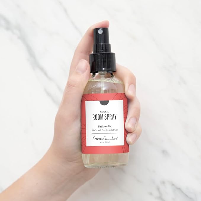 Edens Garden Fatigue Fix Natural Room & Linen Spray – 100% Pure Essential Oil Aromatherapy Mist for Uplifting Energy & Focus – Non-Toxic Air Freshener for Home & Office, 4 fl oz (118 ml)