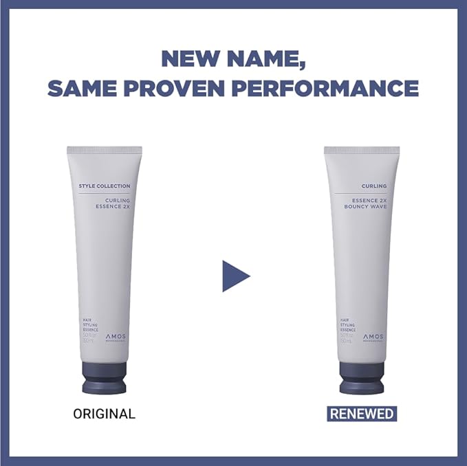 AMOS PROFESSIONAL Curling Essence 2X Bouncy Wave | For Wavy and Curly hair | Anti-Frizz Hair Styling Gel, 2 in 1 Hydrate and Smooths, Korean Hair Essence, 5 fl. oz.