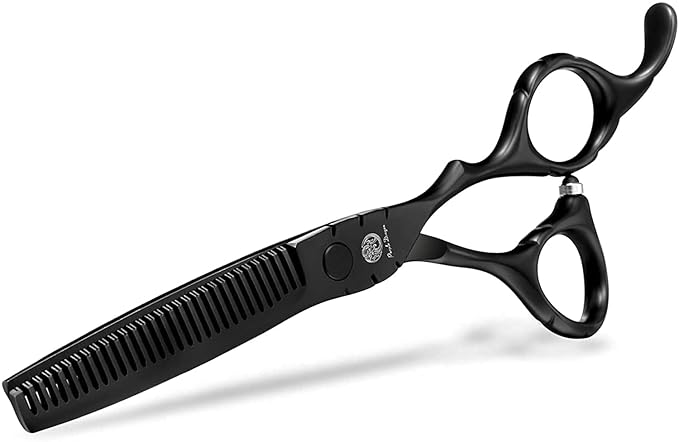 Purple Dragon Professional Japan 440C Hair Salon Cutting Shear and Barber Thinning Scissor Hairdressing Shear Set with Bag