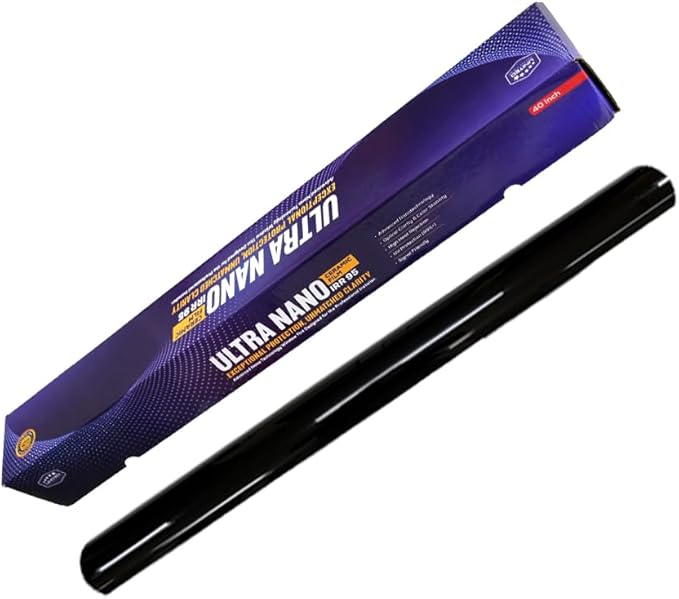United Ultra Ceramic Window Tint 2PLY Nano Ceramic Film 20% 20Inch (Width) x 100Feet/Roll with High Heat Rejection 80-95% IRR - Car Window Tint Blocks UV/IR Rays Color Stability Adhesive Film