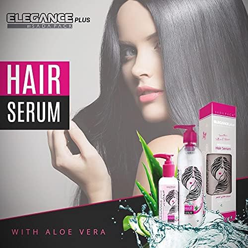 Elegance Plus Hair Serum, 10.1 Oz, Aloe Vera Based, Hair Serum that Nourishes and Softens your Hair, Long Lasting Shine