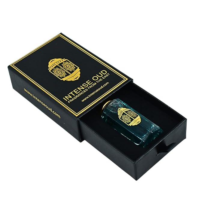 INTENSE OUD Simple Aura Sauv Arabian Perfume Oil for Men, Long Lasting Alcohol-Free Concentrated Fragrance, 12ml (0.40 oz) in Black Gift Box, Bergamot & Vanilla Notes