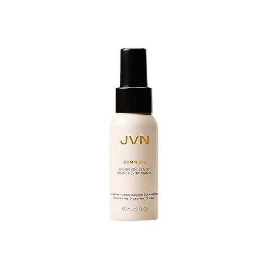 JVN Complete Leave-In Conditioning Mist, 2 Fl Oz, Travel Size, Frizz Fighting Moisture Multiplier, Detangler, UV and Heat Protection Spray, Hair Care for Women and Men, Silicone Free