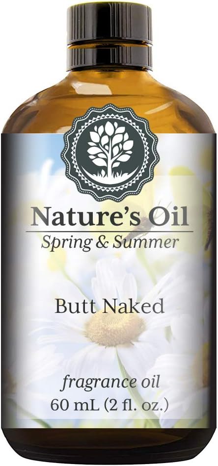 Butt Naked Fragrance Oil (60ml) for Diffusers, Soap Making, Candles, Lotion, Home Scents, Linen Spray, Bath Bombs, Slime